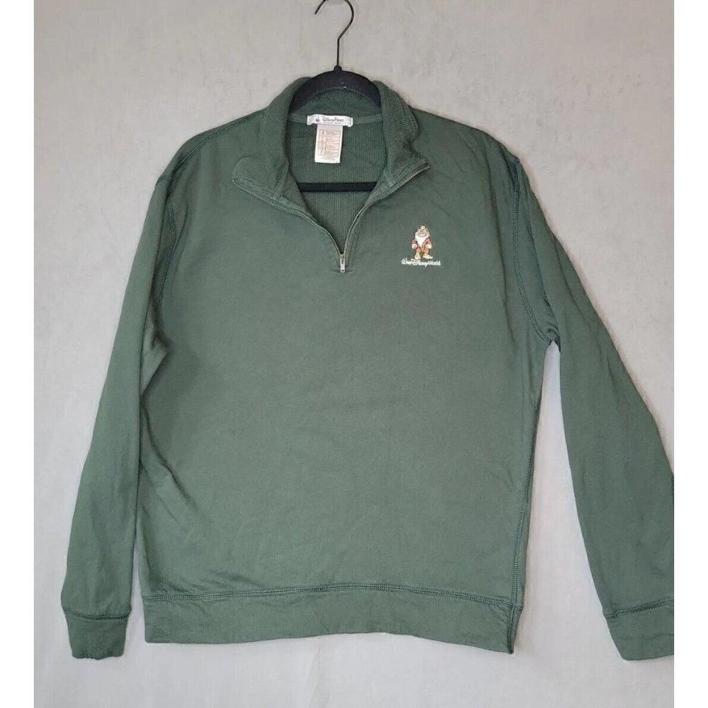 Disney Parks Grumpy Dwarf Cotton Pullover 1/4 Zip Jacket Adult Sz M Disney World